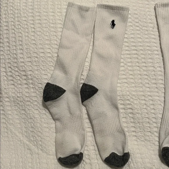 2 Pairs of Polo by Ralph Lauren White Athletic Socks - Picture 6 of 7